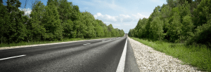 Image of road with trees