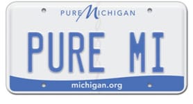 Photo of Pure MI license plate